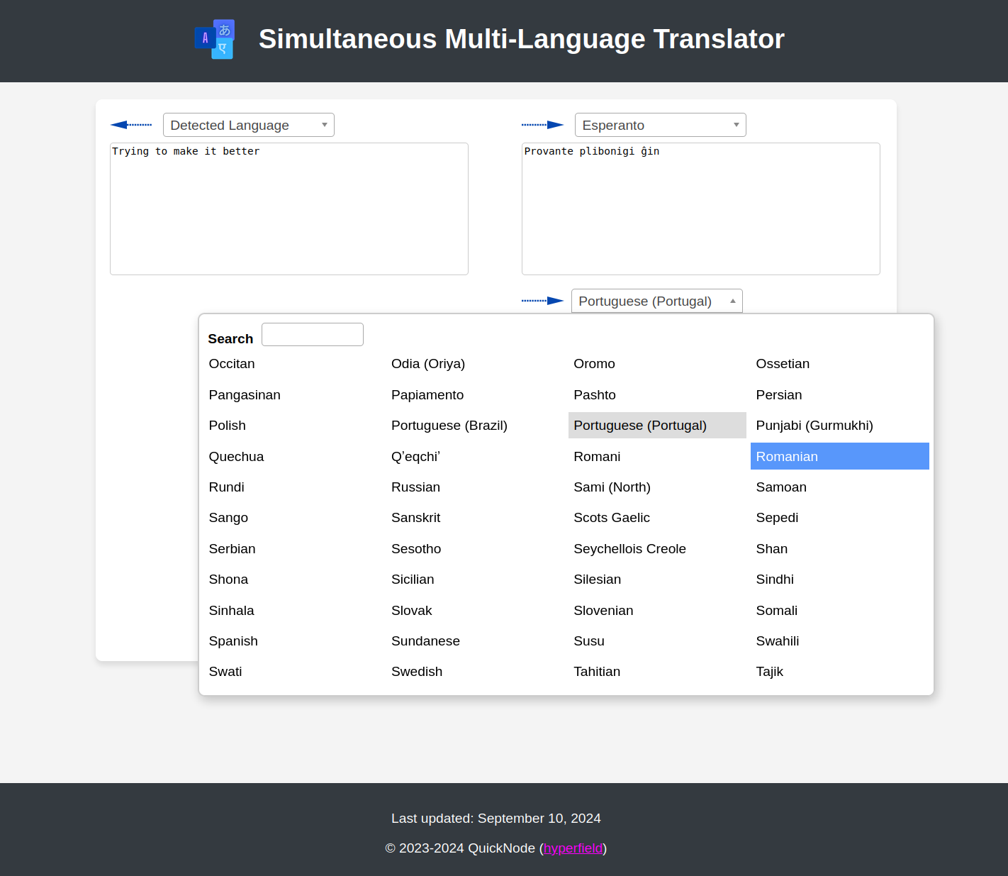 Quicknode Development Lab SML Translator